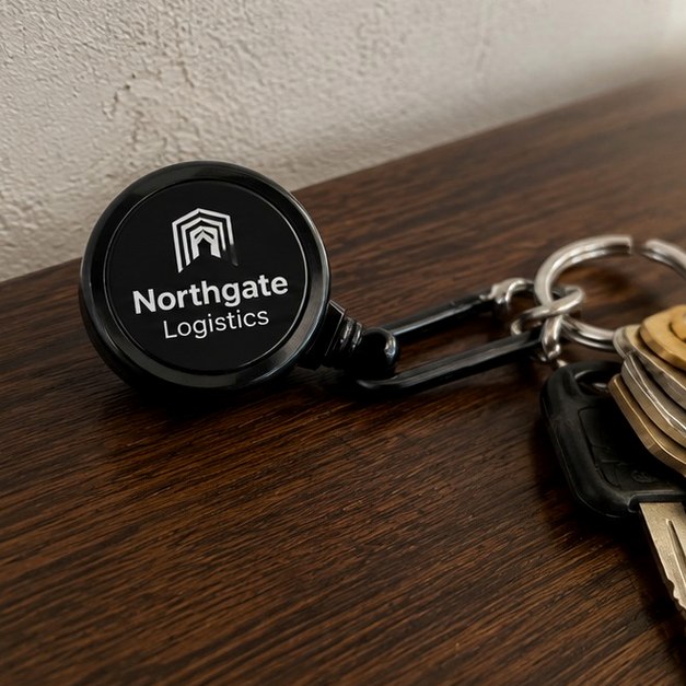 Personalized badge reels — customer photo