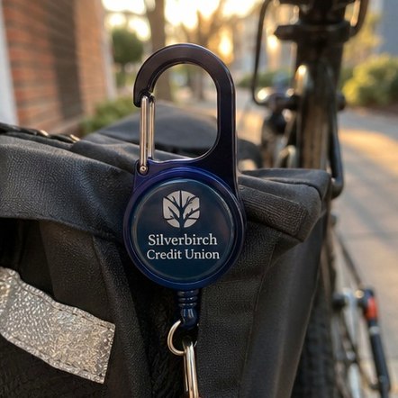 Promotional custom badge reels with company logo